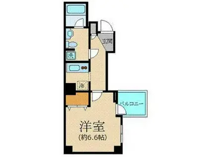 プレール・ドゥーク北新宿(1K/8階)の間取り写真