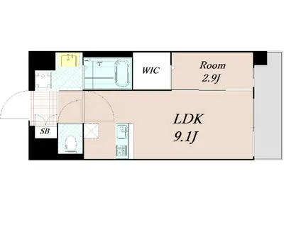 ソルテラス京都JUJO薫(1LDK/3階)の間取り写真