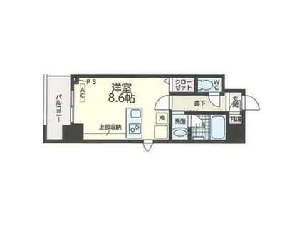 第2金山フクマルビル(ワンルーム/9階)の間取り写真