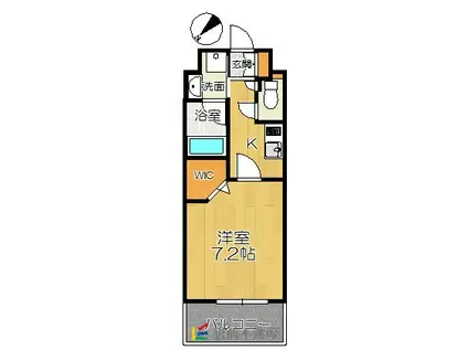 エンクレスト大博通APEX(1K/5階)の間取り写真