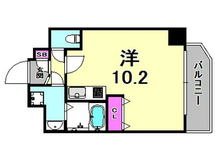 オズレジデンス尼崎(ワンルーム/3階)の間取り写真