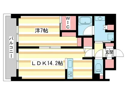 TOUR DANGE IKOMA(1LDK/5階)の間取り写真