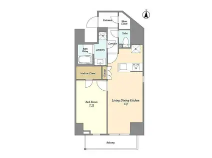グランカーサ三ノ輪IV(1LDK/8階)の間取り写真