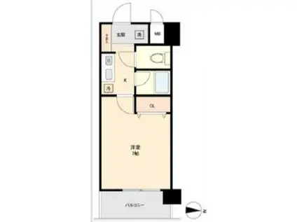 セントパレス錦糸町(1K/4階)の間取り写真