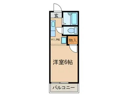ニュートラッド上小田井(1K/2階)の間取り写真