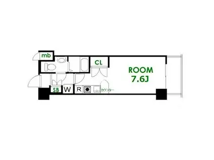 カーサ大井町(ワンルーム/11階)の間取り写真