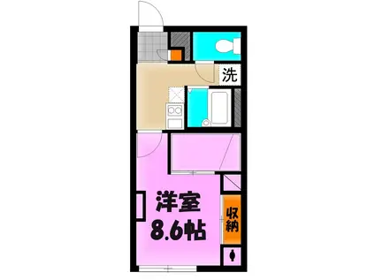 エトワール(1K/2階)の間取り写真