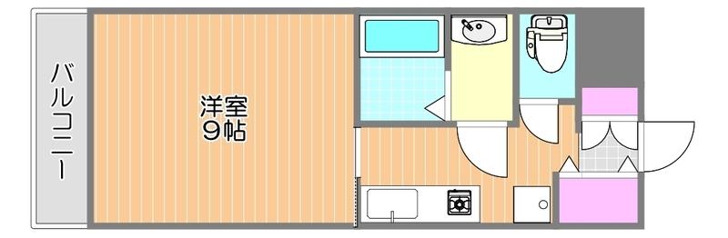 翔阿園マンション(1K/4階)の間取り写真