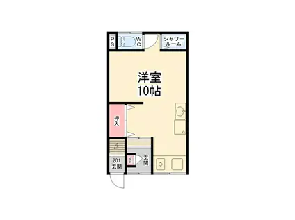 TAKIYAMA APARTMENT(ワンルーム/1階)の間取り写真
