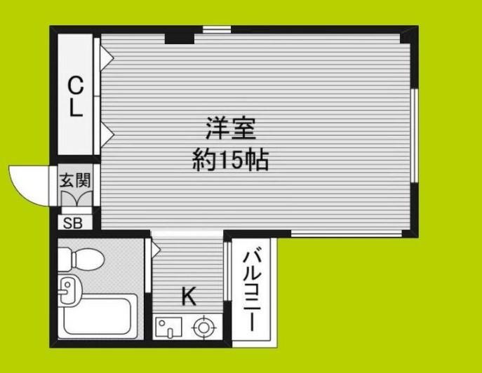 エクシード瓦町(ワンルーム/6階)の間取り写真