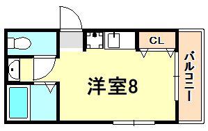 リバーライス11(ワンルーム/1階)の間取り写真