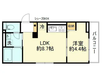 MD-1(1LDK/2階)の間取り写真