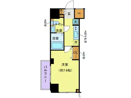 クレヴィスタ西巣鴨(1K/1階)の間取り写真