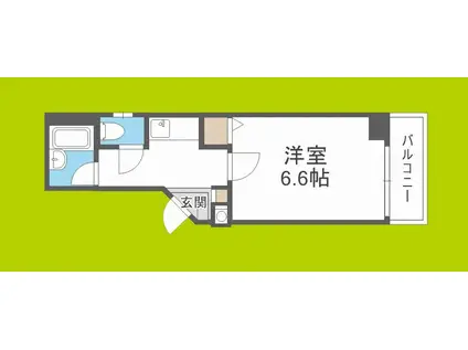 エトワールヴィルーR深江駅前(1K/6階)の間取り写真