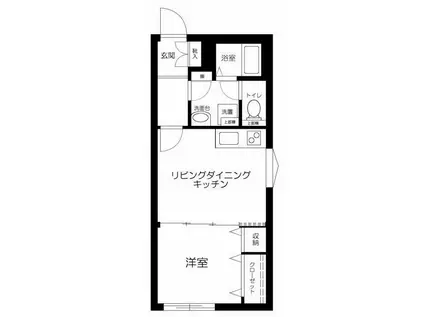 フェリデンシア御嶽山(1DK/4階)の間取り写真