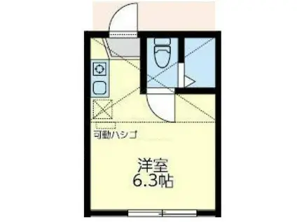 ユナイト塩浜ガリレオ(ワンルーム/2階)の間取り写真