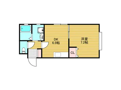 ラメール栄(1DK/1階)の間取り写真