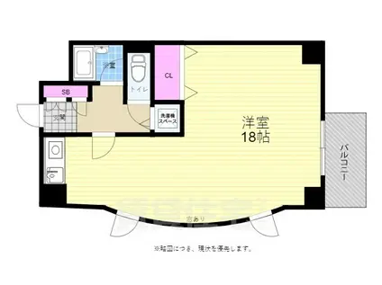 牛田本町 橋本ビル(ワンルーム/3階)の間取り写真