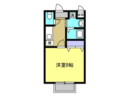 ステーションハイツ(1K/1階)の間取り写真