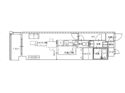 カーサとぎや町(1LDK/7階)の間取り写真