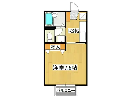 グランシャリオ(1K/1階)の間取り写真