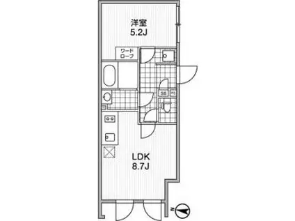 ALERO参宮橋(1LDK/3階)の間取り写真