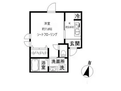 CASA.O(1K/3階)の間取り写真