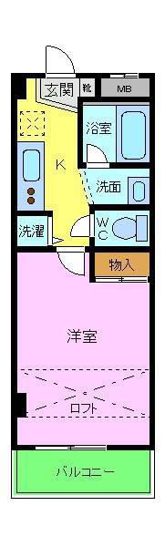 ソフィアコート(1K/4階)の間取り写真