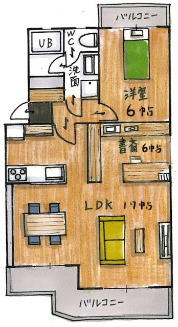 クランツハイム(1LDK/1階)の間取り写真