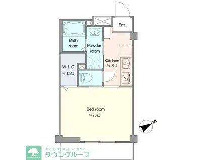 LITERA GROVE(1K/1階)の間取り写真