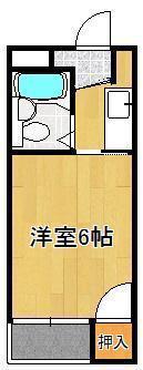 シャトレ藤田(1K/2階)の間取り写真