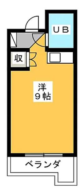 フルカワ第2ビル(ワンルーム/4階)の間取り写真