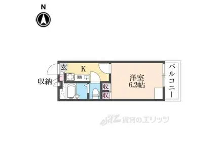 レオパレスアルカイック(1K/3階)の間取り写真