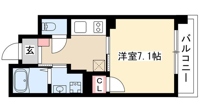 KマンションつるまいII(1K/5階)の間取り写真