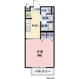 MAISON EXCEL 高道(1K/2階)の間取り写真