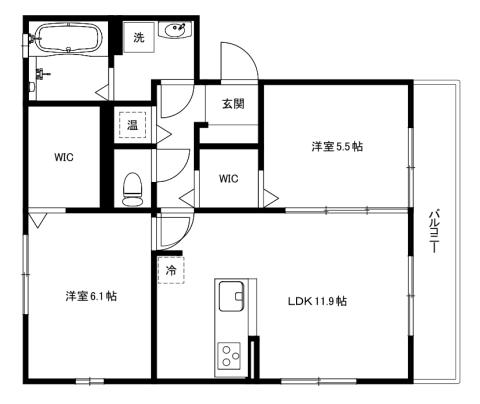 SIRIUSU β棟(2LDK/3階)の間取り写真