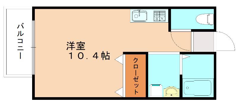 TENOU BLD(ワンルーム/3階)の間取り写真