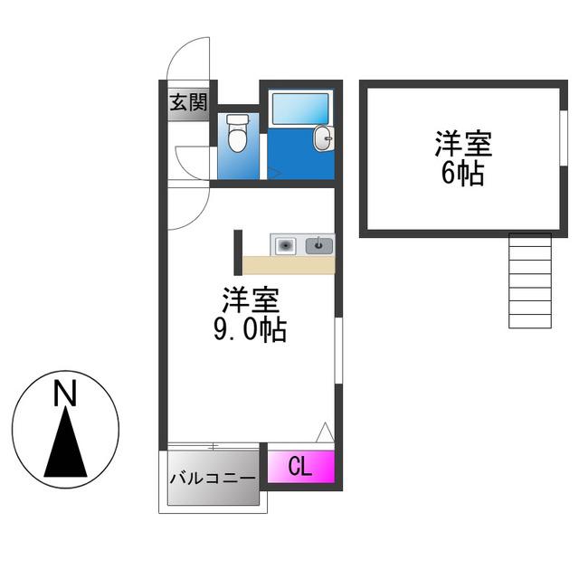 CTビュー永和(ワンルーム/6階)の間取り写真