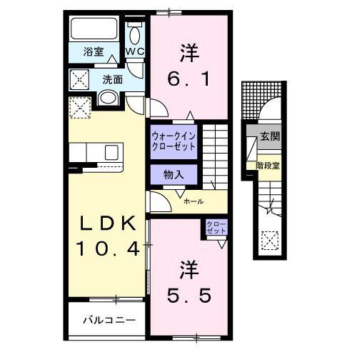 グランフェリーチェ(2LDK/2階)の間取り写真
