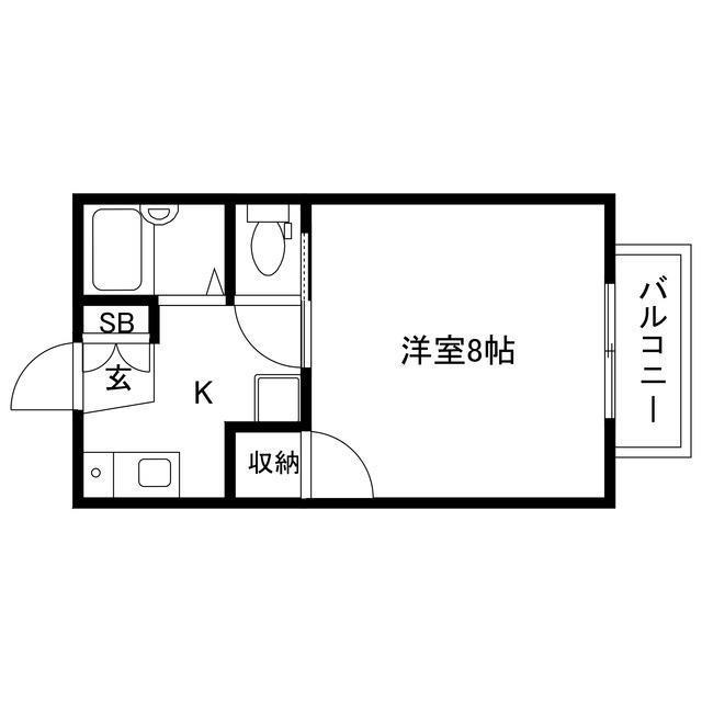 セルーリア(1K/2階)の間取り写真