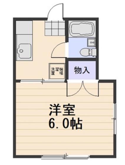 大供コーポ(1K/4階)の間取り写真