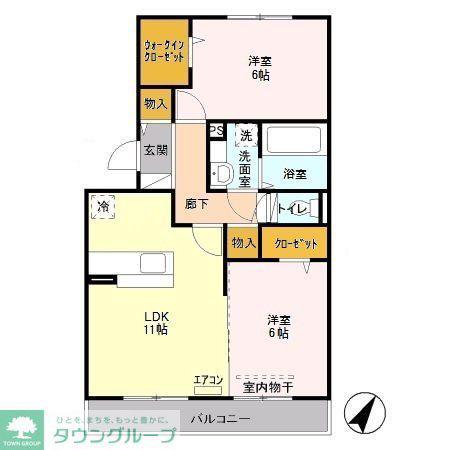 ストーク広瀬(2LDK/3階)の間取り写真