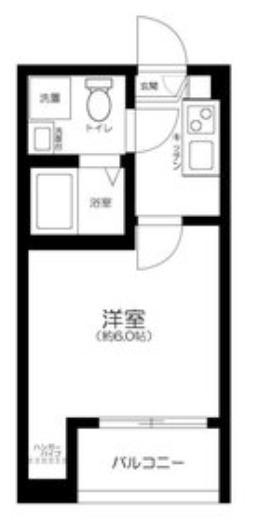 GLUCK船橋(1K/1階)の間取り写真
