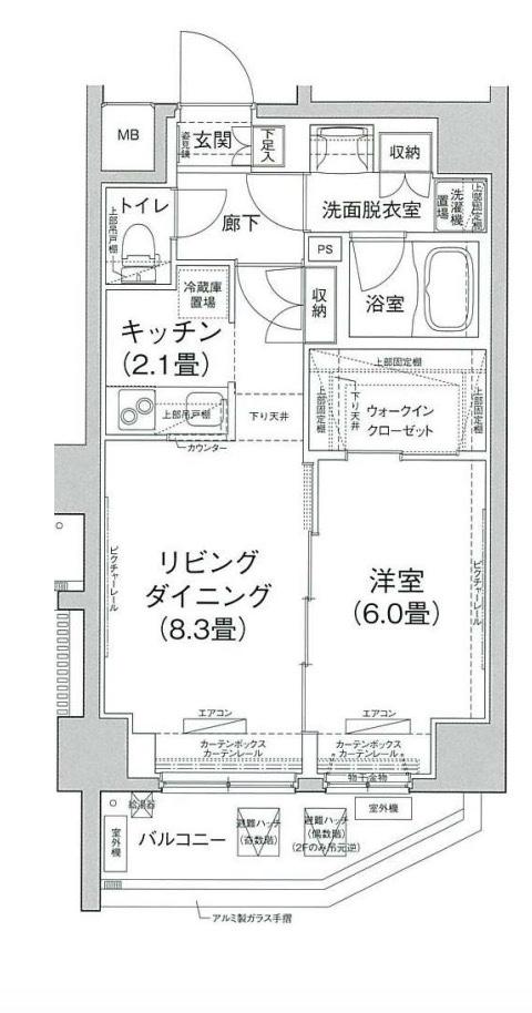 アイル グランデ押上イースト(1LDK/5階)の間取り写真