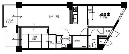 ラルゴ住吉203(2LDK/2階)の間取り写真