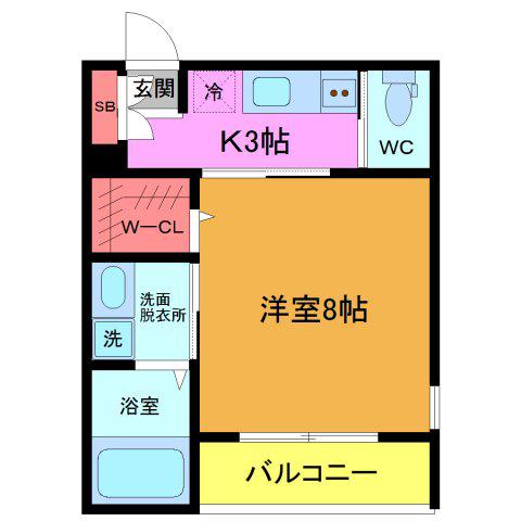 ＪＲ京葉線 新浦安駅 徒歩19分 2階建 築6年(1K/1階)の間取り写真