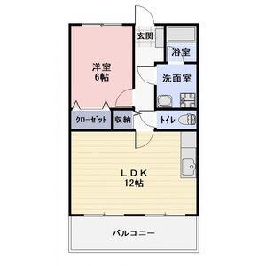 SURPLUS TWO塩原A(1LDK/2階)の間取り写真