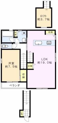 プリマベーラ(1LDK/2階)の間取り写真