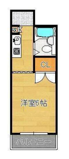 ロイヤルステイ(1K/4階)の間取り写真