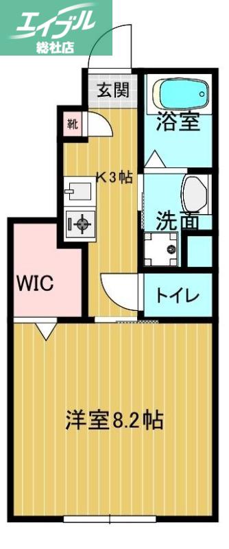 SHANTI COREB(1K/1階)の間取り写真